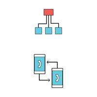 Set of icon related to communications, telecommunications. Linear icon collection. Editable stroke. vector