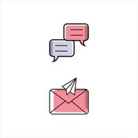 message icon set vector