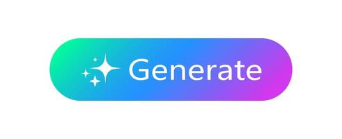Create Generate Stars Artificial Intelligence Button Colorful AI Icon Isolated Illustration vector
