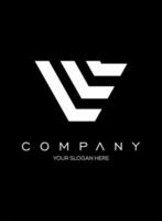 initial v line idea logo design vector
