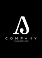 initial aj idea logo design vector