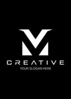 initial m v idea logo design vector