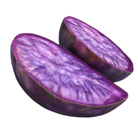 Delicious Purple Fruit Wedge With Vibrant Color On Transparent Background png