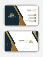 Stylish and dark colorful background golden color shapes, Modern business card design, presentation card template, Unique stationery template vector