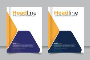 Modern and minimal annual report cover and book cover design, with colorful shapes, corporate design, 8.5 inch width 11 inch height size book cover template, cover design vector