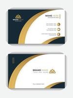 Abstract stylish and dark colorful background golden color shapes, Modern business card design, presentation card template, Unique stationery template vector