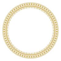 Antique border with abstract round frame and vintage ornamental element. vector