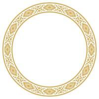 Ornamental abstract element in vintage circular frame and border. vector
