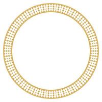 Texture round frame design with vintage ornamental abstract border. vector