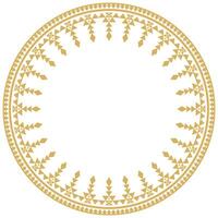 Elegant mandala border with vintage round frame and abstract element. vector