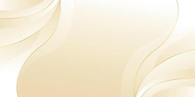 Abstract Beige Luxury Wave Background with Gold Lines. Elegant Cream Gradient Design for Premium Branding, Invitations, and Posters vector