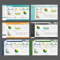 web dashboard template collection vector