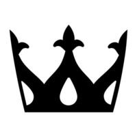 Crown icon in outline style. Royal symbol isolated on white background. vector