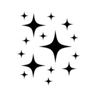 sparkles icon on white background. Sparkling stars icon vector