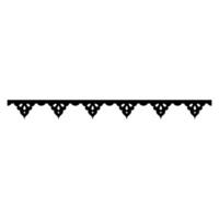 Decorative border. Elegant element for design in Eastern style, place for text. Floral black border. Lace illustration for invitations and greeting cards. vector