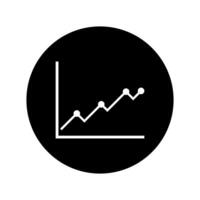 Growth chart icon . Trendy flat style for graphic design. vector
