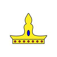 Crown icon. Flat illustration of crown icon for web design vector