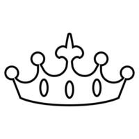 Crown icon or sign. Outline illustration of crown icon for web vector