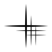 Abstract geometric shape, element for design. Black and white illustration. vector