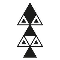 Triangle icon. Simple illustration of triangle icon for web design isolated on white background vector