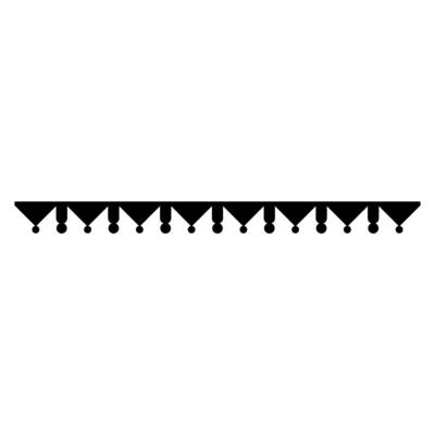 Cuff icon. simple lace border line illustration sign. Seamless lace trim symbol.