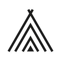 Tent icon. Camping symbol. Flat design style eps 10 vector