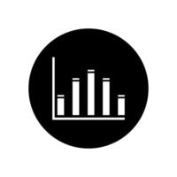 Business graph icon. Chart, diagram, report icon. Flat design style vector