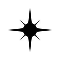 Black silhouette of a compass on a white background. illustration. vector