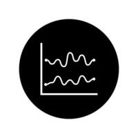 Line chart icon. Trendy flat style for graphic design, web site. vector