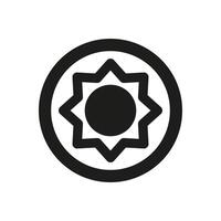 Ethnic pattern icon.Black icon isolated on white background Ethnic pattern. vector