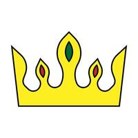 crown icon image illustration design yellow and black and white vector