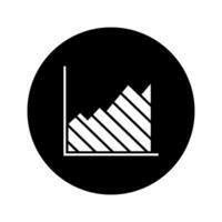 Business graph icon. Diagram symbol. Flat design style eps 10 vector