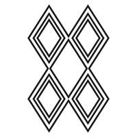Geometric pattern in the style of mono line. illustration. vector