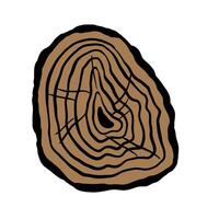 Tree stump. illustration of a tree stump isolated on white background. vector