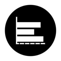 Growth chart, progress bar icon. Flat design style eps 10 vector