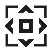 Black and white abstract geometric pattern. illustration isolated on white background. vector