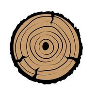 Tree stump icon. illustration of a tree stump isolated on white background. vector