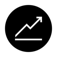 Growth chart. icon. Flat design style eps 10 vector