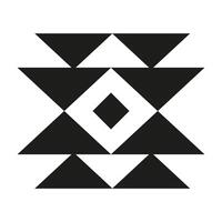Geometrical pattern with rhombus in black and white colors vector