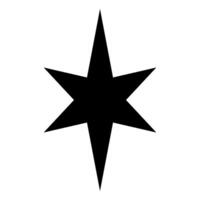 Star icon. Flat black symbol. Pictogram is isolated on a white background. Designed for web and software interfaces. vector