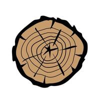Tree stump icon isolated on white background. illustration. Eps 10. vector