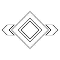 Geometric frame line style icon design of Decorative element theme illustration design. vector