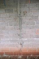 Concrete Block Wall Surface with Mortar, Textured Background Element photo