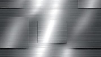 Brushed Metal Surface with Smooth Texture and Square Elements photo