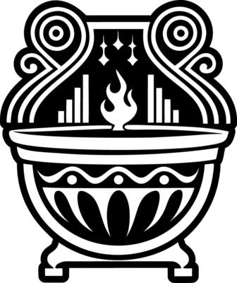 A glyph style icon showing holy bowl