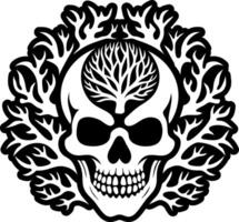 A solid style icon of skull symbol vector
