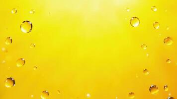 Water drops on a yellow background photo