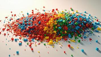 Colorful sprinkles on a white surface photo