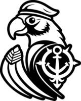 A glyph style icon of parrot symbol vector