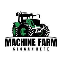 machine farm logo icon front view design art vector